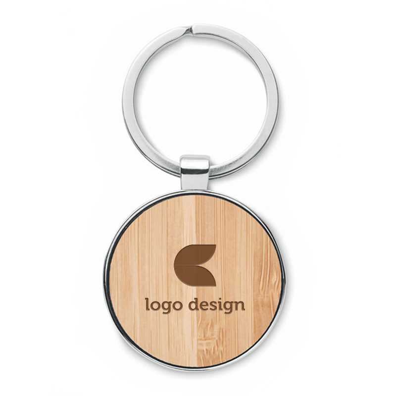 Keychain bamboo circle